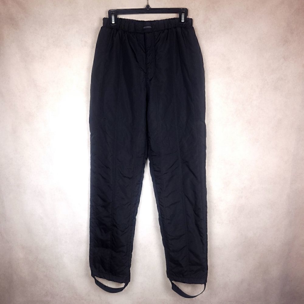 Vintage Harley Davidson Black Stirrup Nylon Motorcycle Pants Size Med